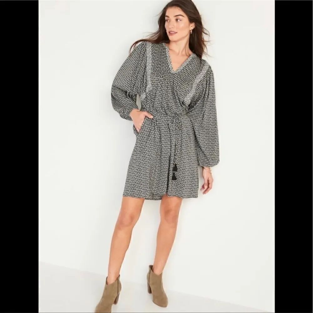 Old Navy Oversized Long Sleeve Mini Swing Dress Plus Size 3X